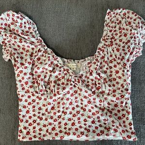LA Hearts flowery blouse